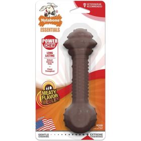 Nylabone Essentials Power Chew Barbell Meaty Medley Flavor  - Medium