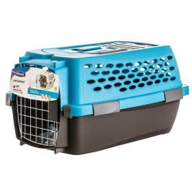 Petmate Vari Kennel Ultra - Breeze Blue/Coffee Brown - Dogs up to 10 lbs