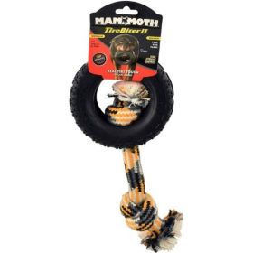 Mammoth Tirebiter II Dog Toy with Rope Medium  (5"D)