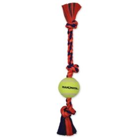 Mammoth Flossy Chews Color 3-Knot Tug with Tennis Ball 20" Medium