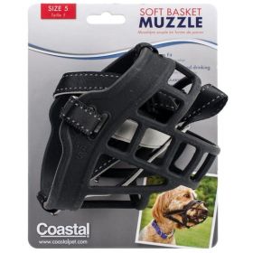 Coastal Pet Soft Basket Muzzle for Dogs Black (Option 1: Size 5)