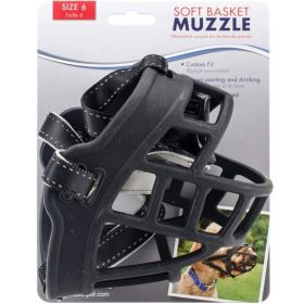 Coastal Pet Soft Basket Muzzle for Dogs Black (Option 1: Size 6)