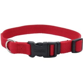 Coastal Pet New Earth Soy Adjustable Dog Collar- Cranberry (Option 1: 6-8''L x 3/8"W)