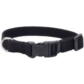 Coastal Pet New Earth Soy Adjustable Dog Collar- Onyx Black (Option 1: 6-8''L x 3/8"W)