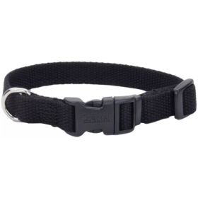 Coastal Pet New Earth Soy Adjustable Dog Collar- Onyx Black (Option 1: 8-12"L x 5/8"W)