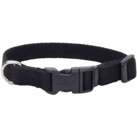 Coastal Pet New Earth Soy Adjustable Dog Collar- Onyx Black (Option 1: 18-26"L x 1"W)