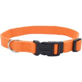 Coastal Pet New Earth Soy Adjustable Dog Collar- Pumpkin Orange (Option 1: 6-8''L x 3/8"W)