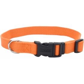 Coastal Pet New Earth Soy Adjustable Dog Collar- Pumpkin Orange (Option 1: 12-18"L x 3/4"W)