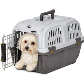 MidWest Skudo Travel Carrier Gray Plastic Dog Carrier (Option 2: 1 count, Option 1: X-Small)