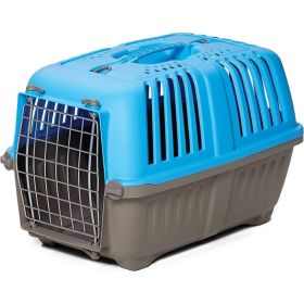 MidWest Spree Pet Carrier Blue Plastic Dog Carrier (Option 2: 1 count, Option 1: Small)