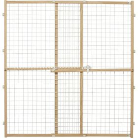 MidWest Wire Mesh Wood Presuure Mount Pet Safety Gate (Option 2: 1 count, Option 1: 44" tall)