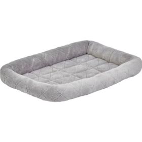 MidWest Quiet Time Deluxe Diamond Stitch Pet Bed Gray for Dogs (Option 2: 1 count, Option 1: X-Large)