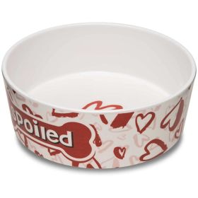 Loving Pets Dolce Moderno Bowl Spoiled Red Heart Design (Option 2: 1 count, Option 1: Large)