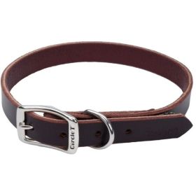 Circle T Latigo Leather Town Collar (Option 1: 20" Long x 3/4" Wide)