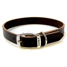 Circle T Latigo Leather Town Collar (Option 1: 22" Long x 1" Wide)