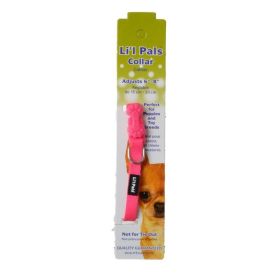 Li'l Pals Adjustable Nylon Collar (Option 2: 6"-8" Long x 5/16" Wide, Option 1: Neon Pink)