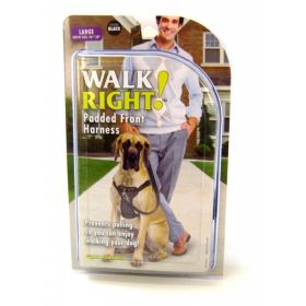 Coastal Pet Walk Right Padded Harness (Option 2: Large (Girth Size 26"-38"), Option 1: Black)