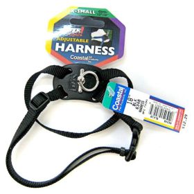 Coastal Pet Size Right Adjustable Nylon Harness (Option 2: X-Small (Girth Size 10"-18"), Option 1: Black)