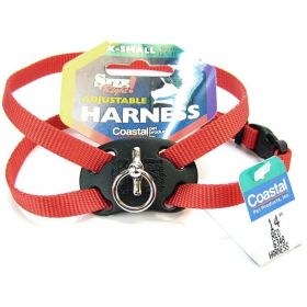 Coastal Pet Size Right Nylon Adjustable Harness (Option 2: X-Small (Girth Size 10"-18"), Option 1: Red)