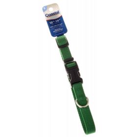 Tuff Collar Nylon Adjustable Collar (Option 2: 10"-14" Long x 5/8" Wide, Option 1: Hunter Green)