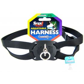 Coastal Pet Size Right Nylon Adjustable Harness (Option 2: Medium (Girth Size 24"-30"), Option 1: Black)