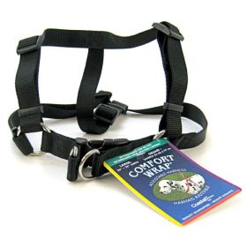 Tuff Collar Comfort Wrap Nylon Adjustable Harness (Option 2: Large (Girth Size 26"-40"), Option 1: Black)