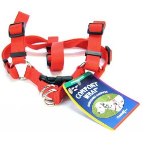 Tuff Collar Comfort Wrap Nylon Adjustable Harness (Option 2: Large (Girth Size 26"-40"), Option 1: Red)