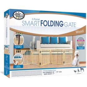 Four Paws Free Standing Gate for Small Pets (Option 1: 5 Panel (For openings 48"-110" Wide))