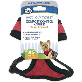 Four Paws Comfort Control Harness (Option 2: X-Small For Dogs 3-4 lbs (11"-13" Chest & 7"-8" Neck), Option 1: Red)