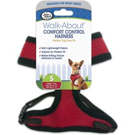 Four Paws Comfort Control Harness (Option 2: Small For Dogs 5-7 lbs (14"-16" Chest & 8"-10" Neck), Option 1: Red)