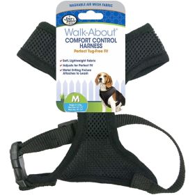 Four Paws Comfort Control Harness (Option 2: Medium For Dogs 7-10 lbs (16"-19" Chest & 10"-13" Neck), Option 1: Black)