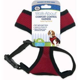 Four Paws Comfort Control Harness (Option 2: Medium For Dogs 7-10 lbs (1"6-19" Chest & 10"-13" Neck), Option 1: Red)