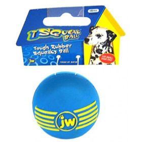 JW Pet iSqueak Ball (Option 2: Small 2" Diameter, Option 1: Rubber Dog Toy)