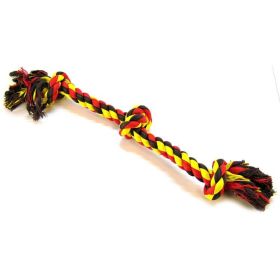 Flossy Chews Colored 3 Knot Tug Rope (Option 2: 25" Long, Option 1: Large)