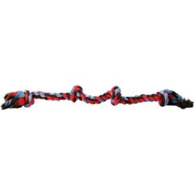 Flossy Chews Colored 4 Knot Tug Rope (Option 1: Large (22" Long))