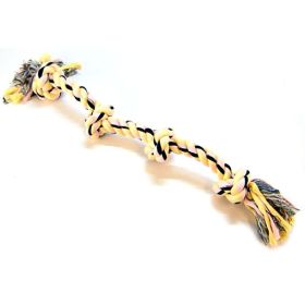 Flossy Chews Colored 4 Knot Tug Rope (Option 1: X-Large (27" Long))