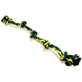 Flossy Chews Colored 5 Knot Tug Rope (Option 1: X-Large (3' Long))