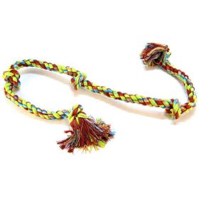 Flossy Chews Colored 5 Knot Tug Rope (Option 1: Super X-Large (6' Long))