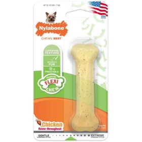 Nylabone Flexi Chew Dog Bone (Option 2: Petite (1 Pack), Option 1: Chicken Flavor)