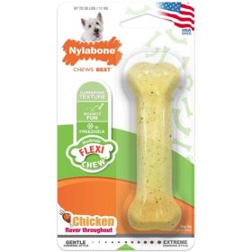 Nylabone Flexi Chew Dog Bone (Option 2: Regular (1 Pack), Option 1: Chicken Flavor)