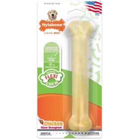 Nylabone Flexi Chew Dog Bone (Option 2: Giant (1 Pack), Option 1: Chicken Flavor)