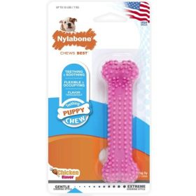 Nylabone Puppy Chew Dental Bone Chew Toy (Option 2: 3.75" Chew (For Puppies up to 15 lbs), Option 1: Pink)