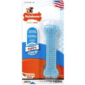 Nylabone Puppy Chew Dental Bone Chew Toy (Option 2: 3.75" Chew (For Puppies up to 15 lbs), Option 1: Blue)