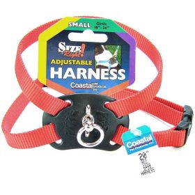 Coastal Pet Size Right Nylon Adjustable Harness (Option 2: Small (Girth Size 18"-24"), Option 1: Red)