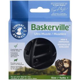 Baskerville Ultra Muzzle for Dogs (Option 1: Size 1 Dogs 10-15 lbs (Nose Circumference 8.6"))