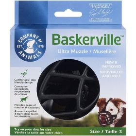 Baskerville Ultra Muzzle for Dogs (Option 1: Size 3 Dogs 25-45 lbs (Nose Circumference 11"))