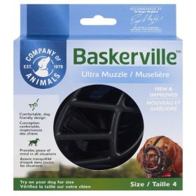 Baskerville Ultra Muzzle for Dogs (Option 1: Size 4 Dogs 40-65 lbs (Nose Circumference 12.3"))