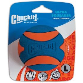 Chuckit Ultra Squeaker Ball Dog Toy (Option 1: Large (3" Diameter))