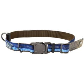 K9 Explorer Sapphire Reflective Adjustable Dog Collar (Option 1: 18"-26" Long x 1" Wide)