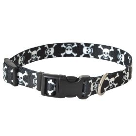 Pet Attire Styles Skulls Adjustable Dog Collar (Option 1: 10"-14" Long x 5/8" Wide)